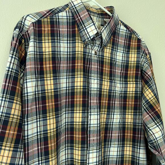 Viyella weathered Campbell Wool blend plaid flannel shirt grunge workwear L - Picture 5 of 10